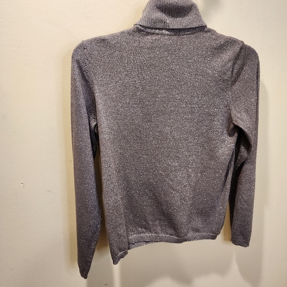 CHICO'S Gray glittered Turtleneck sweater size 0 - Picture 9 of 11